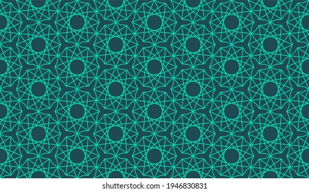 Ottoman Moslem geometric pattern. Decorative modern Islamic pattern vector. Illustration vector background. Design use for fabric, print, fashion design, textile, wallpaper, background, banner, flyer.