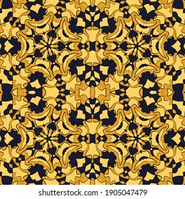 Ottoman mosque seamless pattern graphic design. Iranian geometric tile ornament. Wallpaper seamless pattern. Traditional islamic abstract geometric shapes ornament. Ethnic vector background