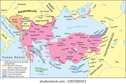 Ottoman Principality and Balkans map