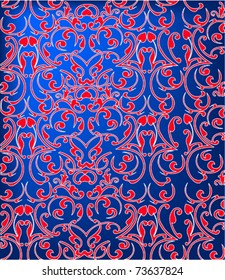 ottoman seamless wallpaper vector design on dark background
