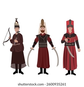 Ottoman Soldiers: Janissary Agha, Solak, Janissary Soldier Drawing