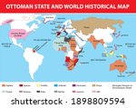 ottoman state and world historical map turkish history