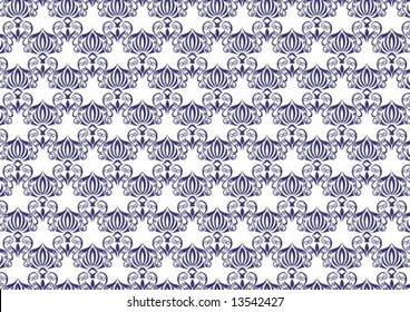 Ottoman style wallpaper pattern and shape