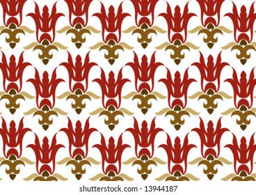 Ottoman style wallpaper pattern and shape