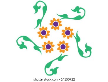 Ottoman style wallpaper pattern and shape