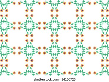 Ottoman style wallpaper pattern and shape