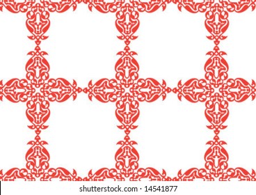 Ottoman style wallpaper pattern and shape