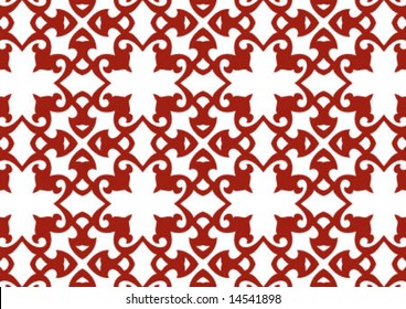 Ottoman style wallpaper pattern and shape