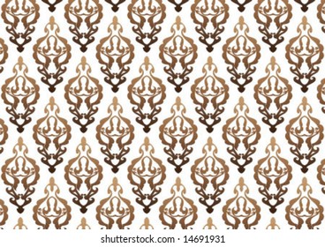 Ottoman style wallpaper pattern and shape