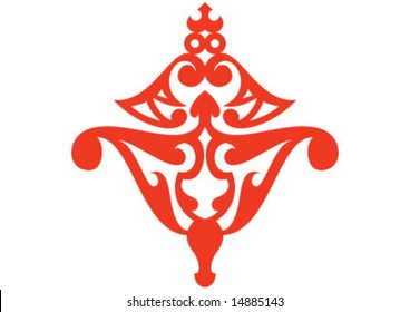 Ottoman style wallpaper pattern and shape