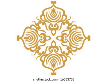Ottoman style wallpaper pattern and shape