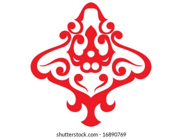 Ottoman style wallpaper pattern and shape