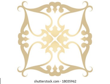 Ottoman style wallpaper pattern and shape