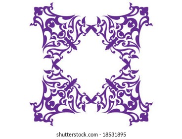 Ottoman style wallpaper pattern and shape