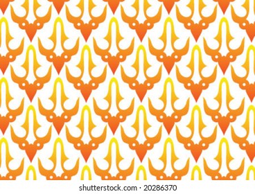 Ottoman style wallpaper pattern and shape