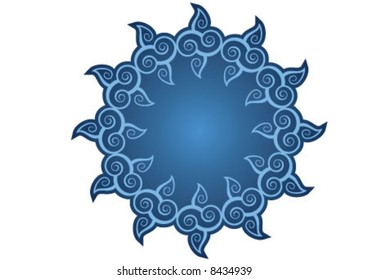 Ottoman style wallpaper pattern and shape
