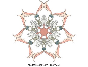 Ottoman style wallpaper pattern and shape