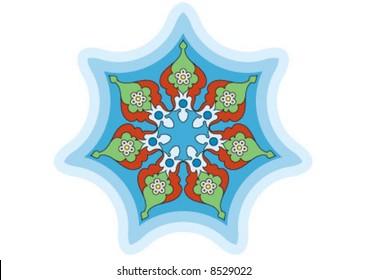 Ottoman style wallpaper pattern and shape