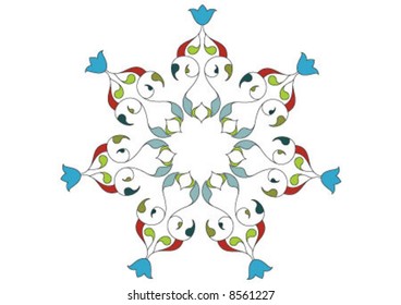 Ottoman style wallpaper pattern and shape