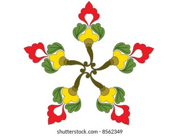 Ottoman style wallpaper pattern and shape