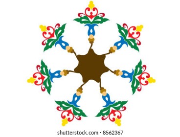 Ottoman style wallpaper pattern and shape