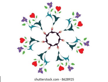 Ottoman style wallpaper pattern and shape