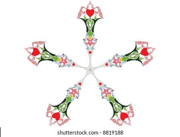 Ottoman style wallpaper pattern and shape