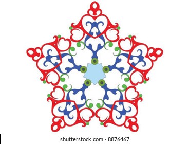 Ottoman style wallpaper pattern and shape