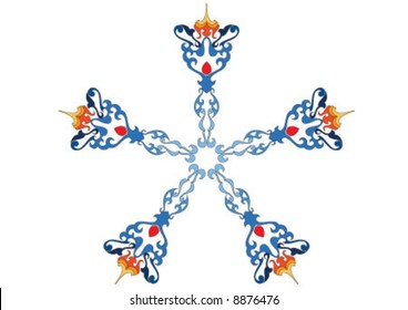 Ottoman style wallpaper pattern and shape
