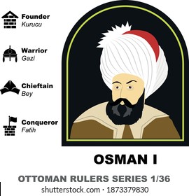 Ottoman Sultan Traits Series 1 Of 36 Is Osman I. Osman The First Known As The Founder Of The Ottoman Empire.
