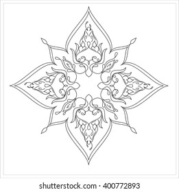 Ottoman Tile Art With  Islamic Elements square