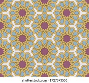 Ottoman Tile and Tezhip motifs set. Sacred geometry, star mandala, vector illustration. 12 sided geometric. Can be used as wall decoration, banner, motif, gift card, icon.