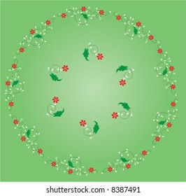 Ottoman vector design green degrade backround
