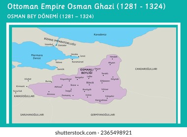 ottomap empire osman ghazi map (1281-1324)