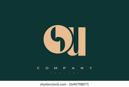 OU Abstract Geometric Logo Design. Modern and elegant logo design with simplistic typography elements, showcasing branding excellence.