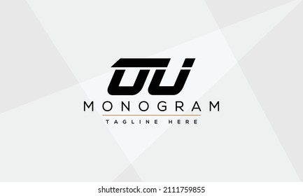 OU Abstract initial monogram letter alphabet logo design