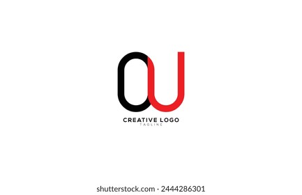 OU Abstract initial monogram letter alphabet logo design