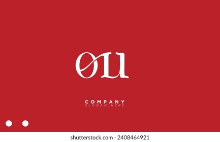 OU Alphabet letters Initials Monogram logo UO, O and U