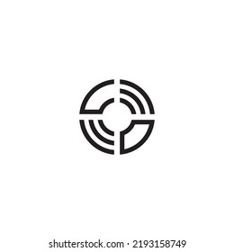 OU circle initial logo concept in high quality professional design that will print well across any print media