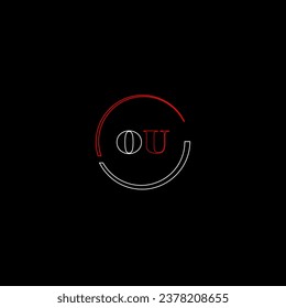 OU creative modern letters logo design template