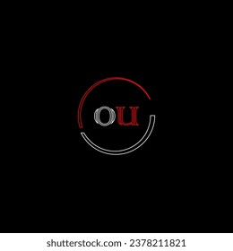 OU creative modern letters logo design template