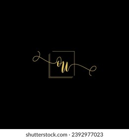 OU creative modern letters logo design template