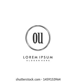 OU Initial beauty monogram logo vector