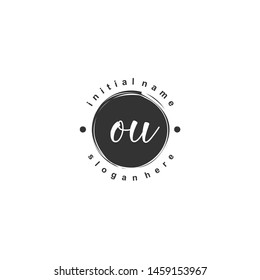 OU Initial beauty monogram logo vector