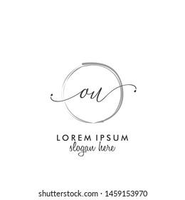 OU Initial beauty monogram logo vector