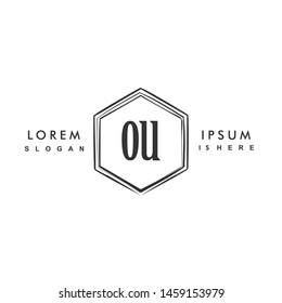 OU Initial beauty monogram logo vector