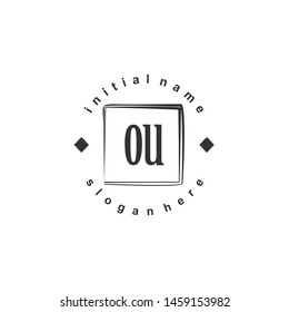 OU Initial beauty monogram logo vector