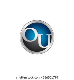 OU initial circle logo blue