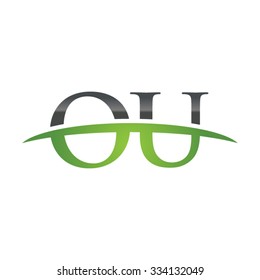 OU initial company green swoosh logo