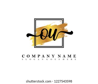 OU Initial handwriting logo concept